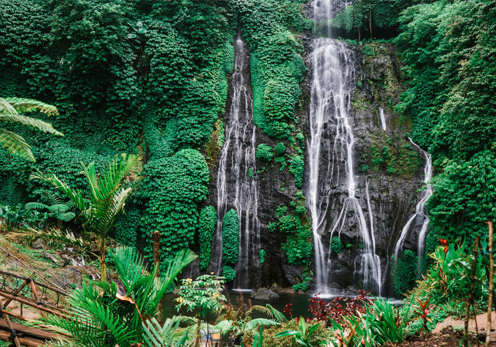 Closer view of Banyumala Waterfall