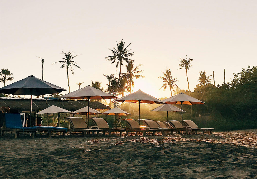Batubolong Beach in the morning